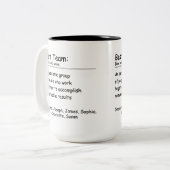Best Team Definition Mitarbeiterbewertung Custom Zweifarbige Tasse (Vorderseite Links)