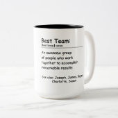 Best Team Definition Mitarbeiterbewertung Custom Zweifarbige Tasse (VorderseiteRechts)