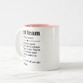 Best Team Definition Zweifarbige Tasse (Vorderseite Links)