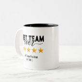 Best Team Ever | Custom Name or Job Two-Tone Coffe Zweifarbige Tasse (Vorderseite Links)