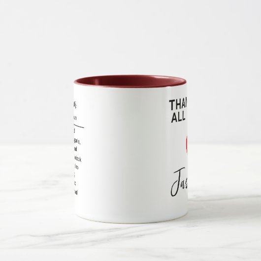 Best Team Ever | Fun Modern Team Appreciation Tasse (Zentrum)