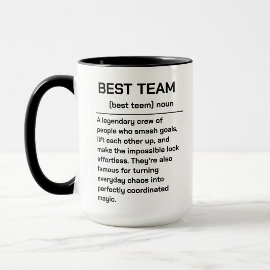 Best Team Ever | Fun Modern Team Appreciation Tasse (Links)