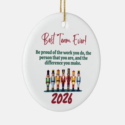 Best Team Ever Nutcracker Coworker Keramik Ornament (Rechts)