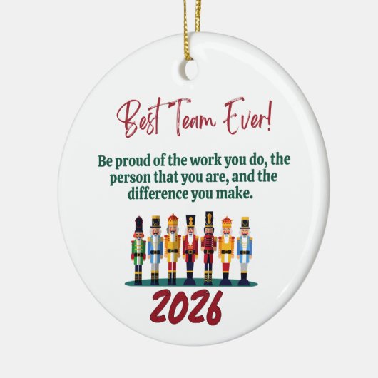 Best Team Ever Nutcracker Coworker Keramik Ornament (Links)