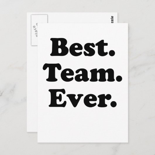 Best Team Ever Postkarte (Vorne/Hinten)