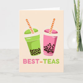 Best Tee kawaii boba bubble tea Best Freunde Karte