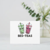 Best Tees - Bubble Tea Kawaii Boba Tea Liebe Postkarte (Stehend Vorderseite)