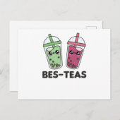Best Tees - Bubble Tea Kawaii Boba Tea Liebe Postkarte (Vorne/Hinten)