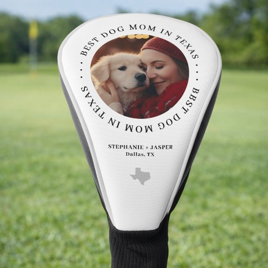 Best Texas Dog Mom Personalized Photo Golf Headcover