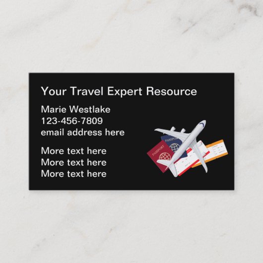 Best Travel Agent Business Cards Visitenkarte (Vorderseite)