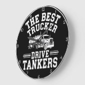 Best Trucker Drivers White Große Wanduhr (Winkel)