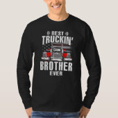 Best Truckin' BROTHER Ever USA Flag Father's Day T-Shirt (Vorderseite)