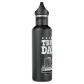 Best Truckin Dad Ever Big Rig Trucker Father's Day Edelstahlflasche (Links)