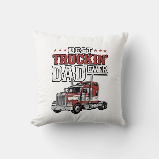 Best Truckin Dad Ever Vintage Truck Shirt Design_1 Kissen (Vorderseite)