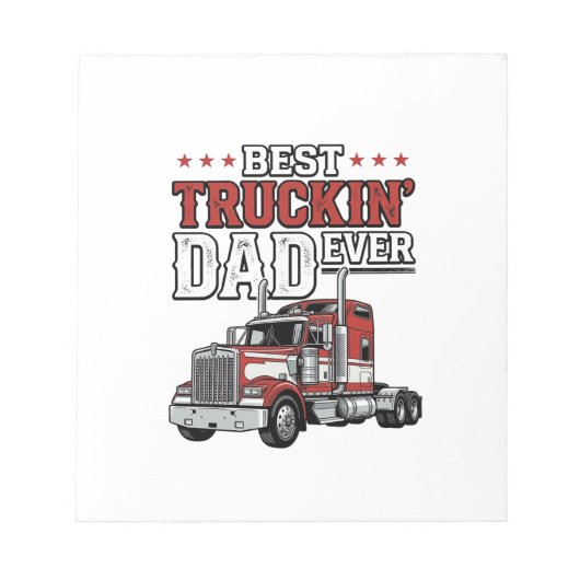 Best Truckin Dad Ever Vintage Truck Shirt Design_1 Notizblock (Vorderseite)