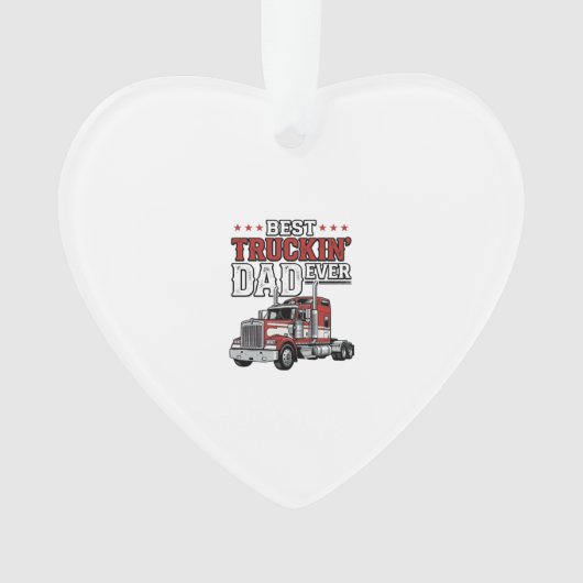 Best Truckin Dad Ever Vintage Truck Shirt Design_1 Ornament (Vorderseite)