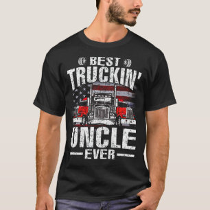 Best Truckin' UNCLE Ever USA Flag T - Shirt Vater'