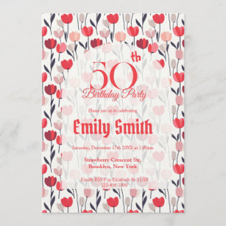 Best Tulip Charm Outdoor Birthday Einladung