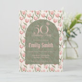 Best Tulip Floral Her Birthday Einladung (Stehend Vorderseite)