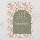 Best Tulip Floral Her Birthday Einladung (Vorne/Hinten)