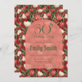 Best Tulip Sparkle 20Th Birthday Einladung (Vorne/Hinten)