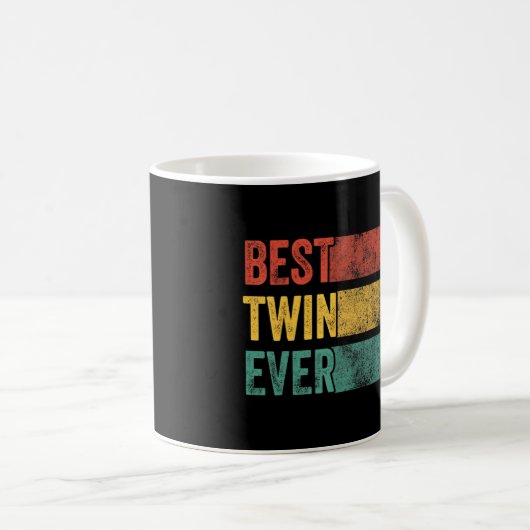 Best Twin Ever Funny Brother Schwester Siblings Fa Kaffeetasse (VorderseiteRechts)