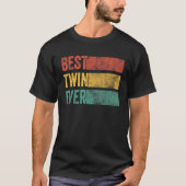 Best Twin Ever Funny Brother Schwester Siblings Fa T-Shirt (Vorderseite)