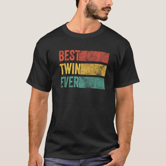 Best Twin Ever Funny Brother Schwester Siblings Fa T-Shirt (Vorderseite)