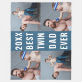 Best Twin Vater Ever Foto Fleecedecke (Vorderseite)