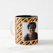 BEST UGANDAN MUM Foto Zweifarbige Tasse (Vorderseite Links)