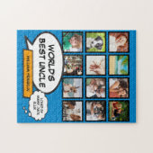 Best Uncle 12 Foto Blue Fun Comic Book Modern Puzzle (Horizontal)