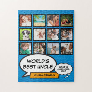 Best Uncle 12 Foto Blue Fun Comic Book Modern Puzzle