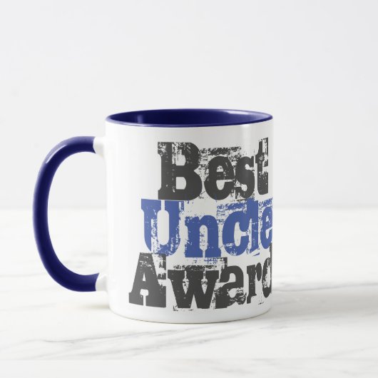 Best Uncle Award in der Tasse Blau und Grau (Links)