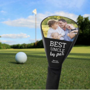 Best Uncle by Par Custom Foto Vatertag schwarz Golf Headcover