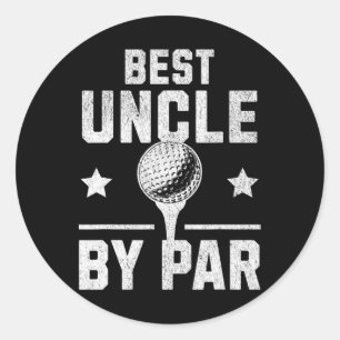 Best Uncle by Par Funny Disc Golf Geschenk für Män Runder Aufkleber