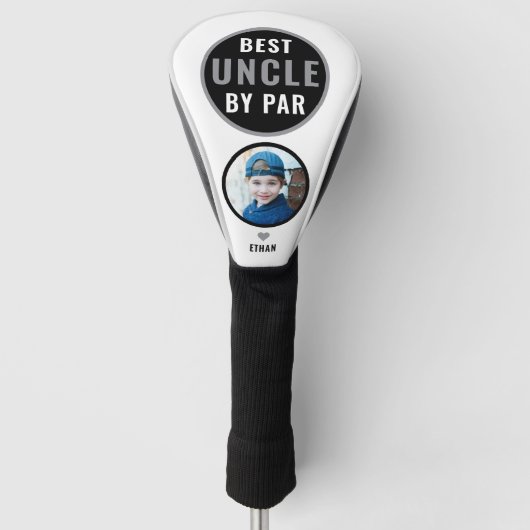 Best Uncle By Par Golf Geschenk Individuelle Name Headcover (Vorderseite)