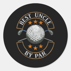 Best Uncle by Par Golf Lover Sportvater Tag Gi Runder Aufkleber