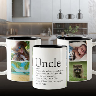 Best Uncle Definition 4 FotoCollage Zweifarbige Tasse