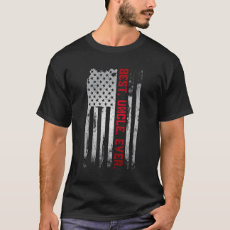 Best Uncle Ever American USA Flaggen Vater -€™S Da T-Shirt