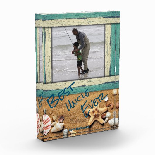 Best Uncle Ever Beach Personalisiert Custom Fotoblock (Links)