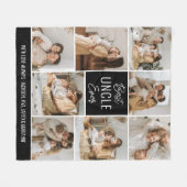 Best UNCLE Ever Custom Fleece Blanket (Vorderseite (Horizontal))