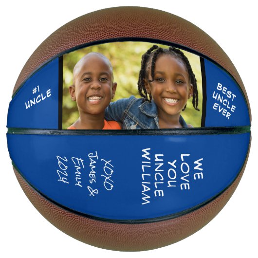 Best Uncle Ever Foto Blue Basketball (Vorderseite)