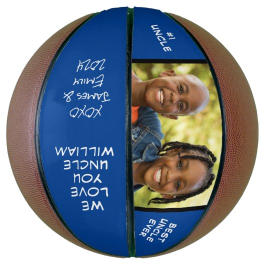 Best Uncle Ever Foto Blue Basketball (Vertikal)