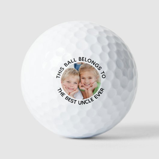 Best Uncle Ever Foto Golfball (Vorderseite)