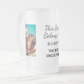 Best Uncle Ever Foto Mattglas Bierglas (Vorderseite Links)