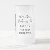 Best Uncle Ever Foto Mattglas Bierglas (Mittel)