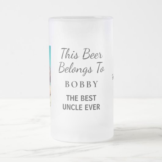 Best Uncle Ever Foto Mattglas Bierglas (Mittel)