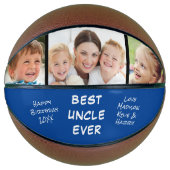 Best Uncle Ever Foto Personalisiert Blue Basketball (Vorderseite)