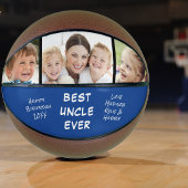 Best Uncle Ever Foto Personalisiert Blue Basketball