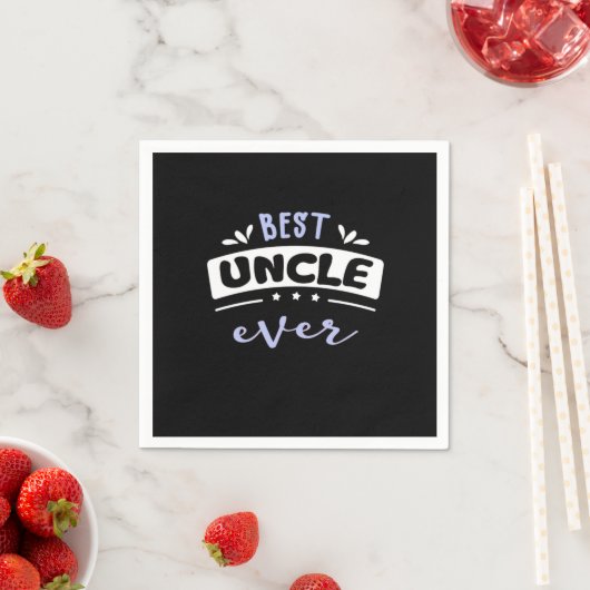 Best Uncle Ever Gift Idea Serviette (Beispiel)